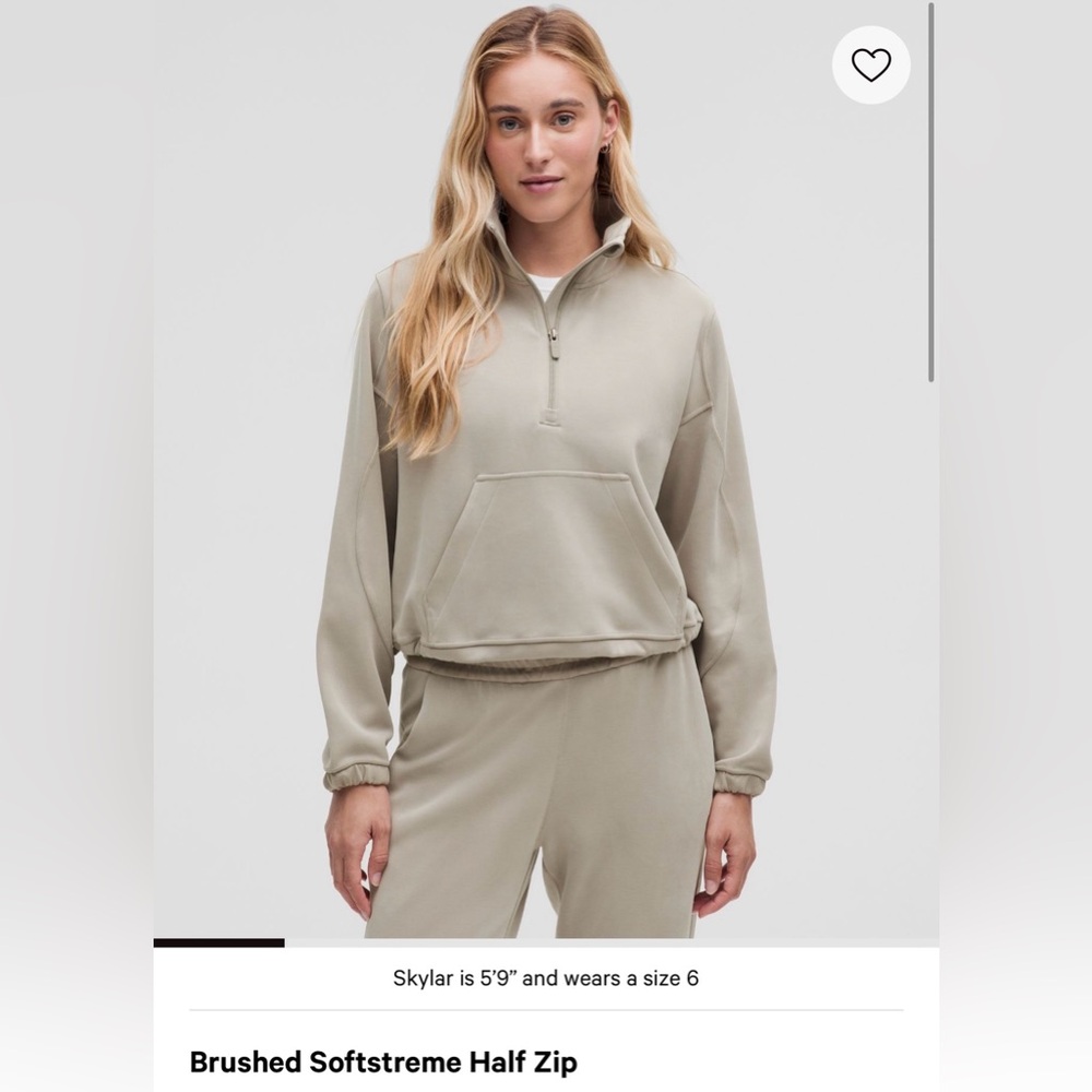 Lululemon softstreme half zip